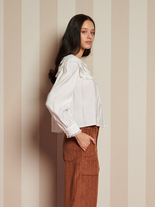 Chamber Ruffle Top Pearl Ivory / Z