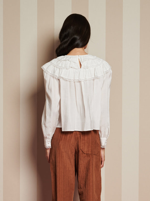 Chamber Ruffle Top Pearl Ivory / Z