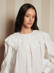 Chamber Ruffle Top Pearl Ivory / Z
