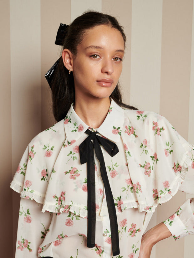 Bay Flora Cape Blouse Vintage Ivory / Z