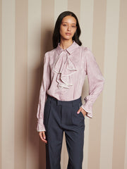 Bow Touch Ruffle Blouse Mauve, Lilac / Z