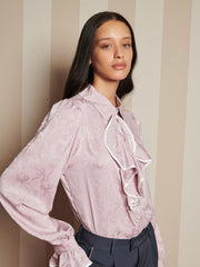 Bow Touch Ruffle Blouse Mauve, Lilac / Z