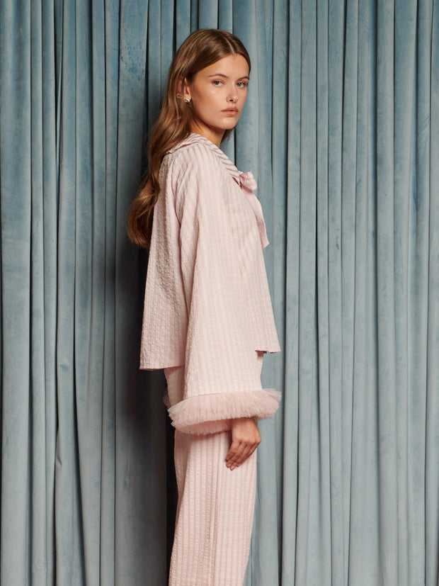 Wonder Stripe Blouse Dusty Pink / Z