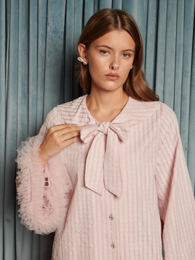 Wonder Stripe Blouse Dusty Pink / Z