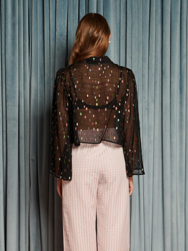 Odyssey Spot Blouse Coal Black / Z