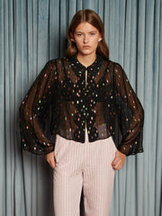 Odyssey Spot Blouse Coal Black / Z