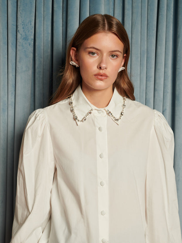 Lantern Gem Blouse Pearl Ivory / Z