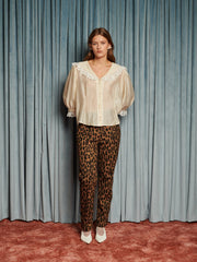 Silken Collar Blouse