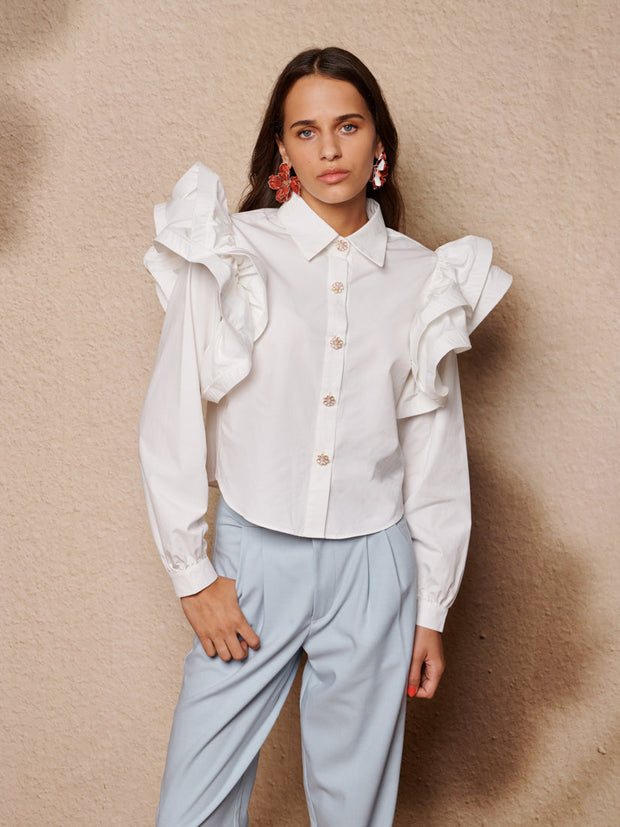 Afterglow Ruffle Blouse – Sister Jane