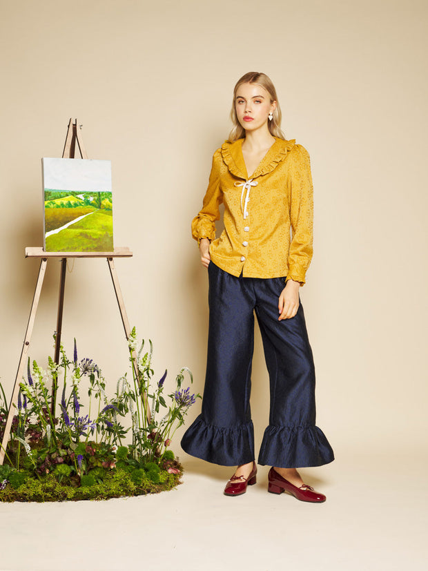 Jaune Jacquard Top – Sister Jane