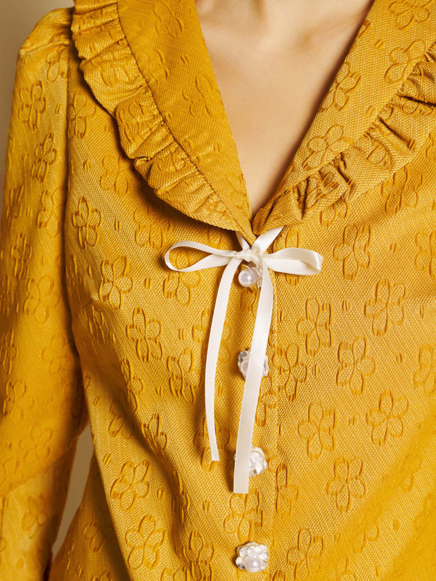 Jaune Jacquard Top – Sister Jane
