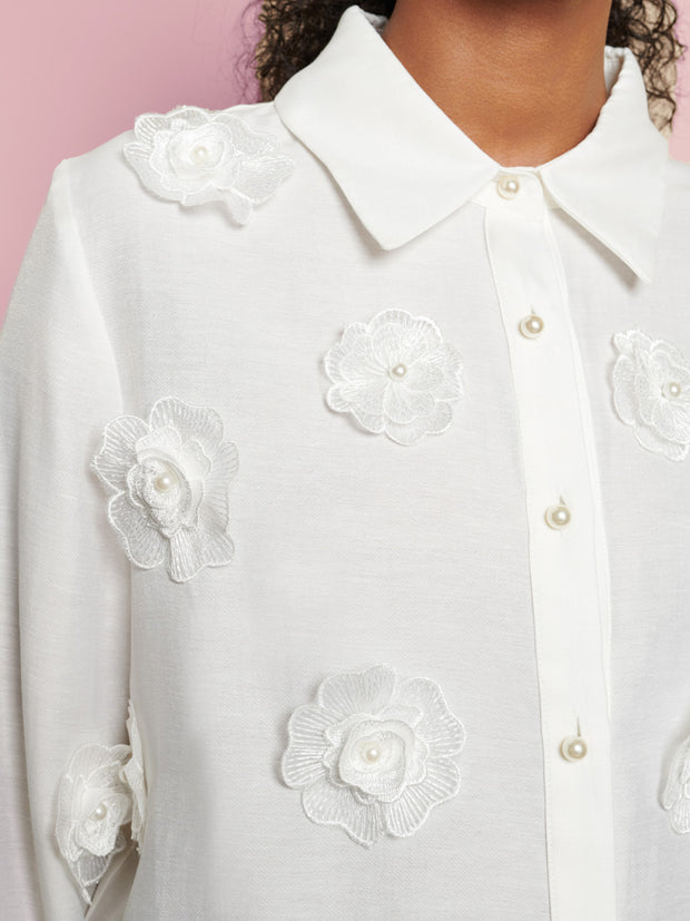 <b>DREAM</b> Valley Flower Embellished Shirt