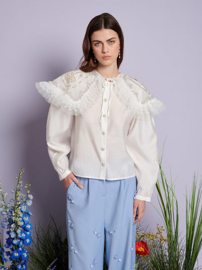 Evening Primrose Blouse Pearled White / Z