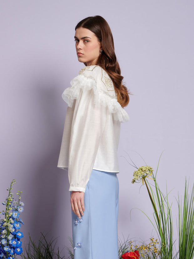 Evening Primrose Blouse Pearled White / Z