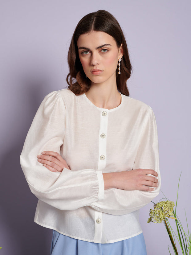 Evening Primrose Blouse Pearled White / Z