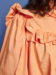Sunset Ruffle Blouse Pastel Peach / Z