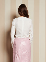 Lantern Bow Blouse Bright White / Z