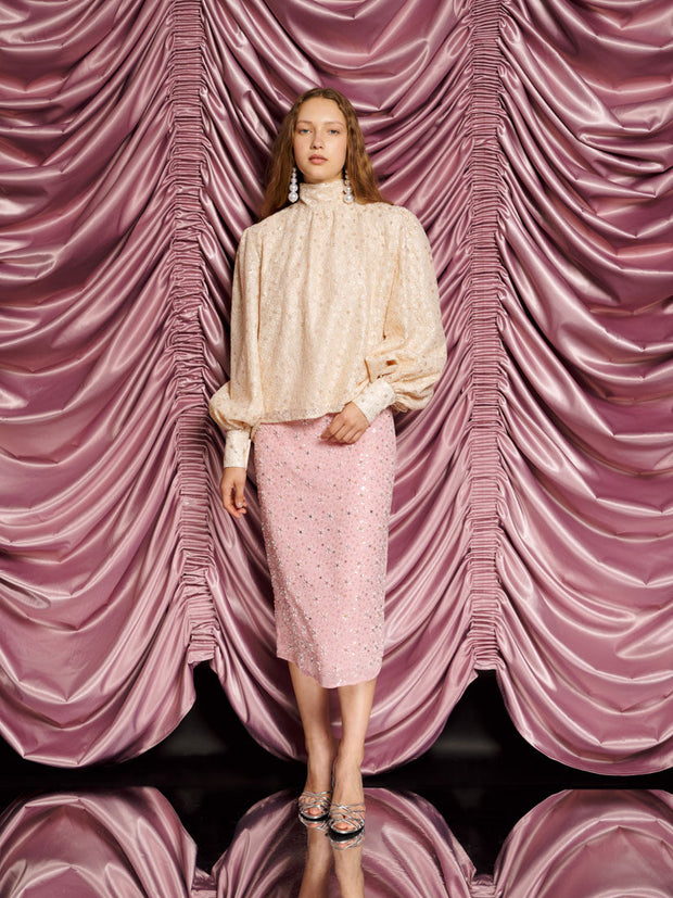 <b>DREAM</b> Sally Lace Bow Blouse