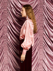 <b>DREAM</b> Satin Hour Bow Blouse Satin Pink / Z