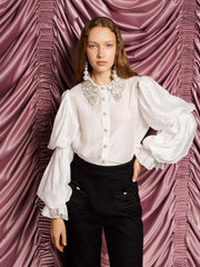 <b>DREAM</b> Rita Embellished Blouse Snow White / Z