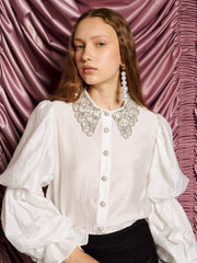 <b>DREAM</b> Rita Embellished Blouse Snow White / Z