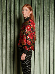 Illusions Jacquard Blouse Ruby Red / Z