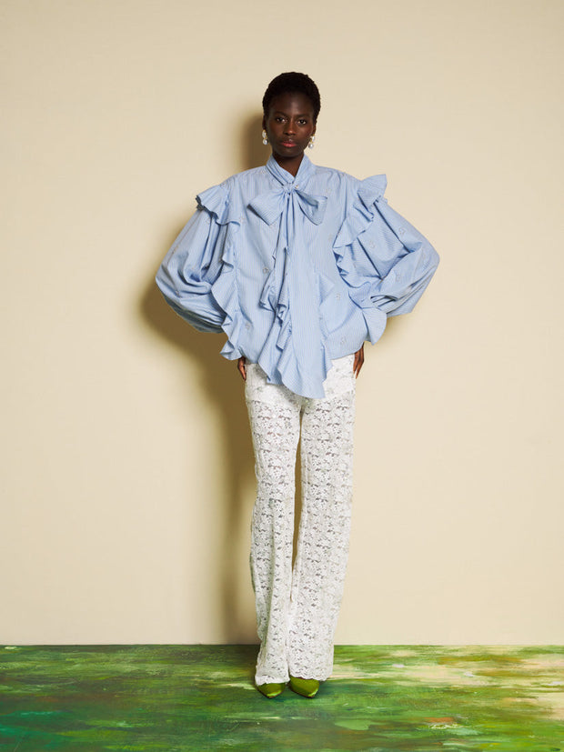 DREAM Fresco Stripe Bow Blouse – Sister Jane
