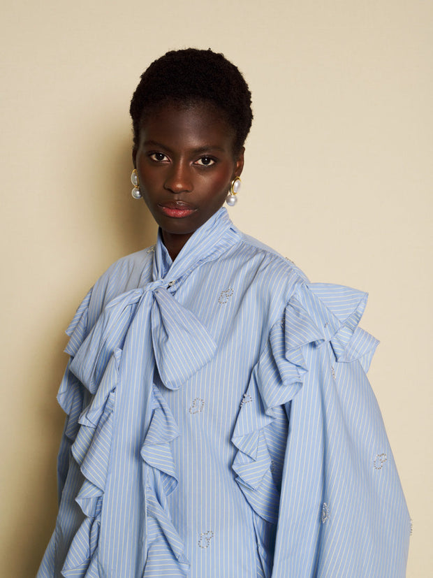 DREAM Fresco Stripe Bow Blouse – Sister Jane
