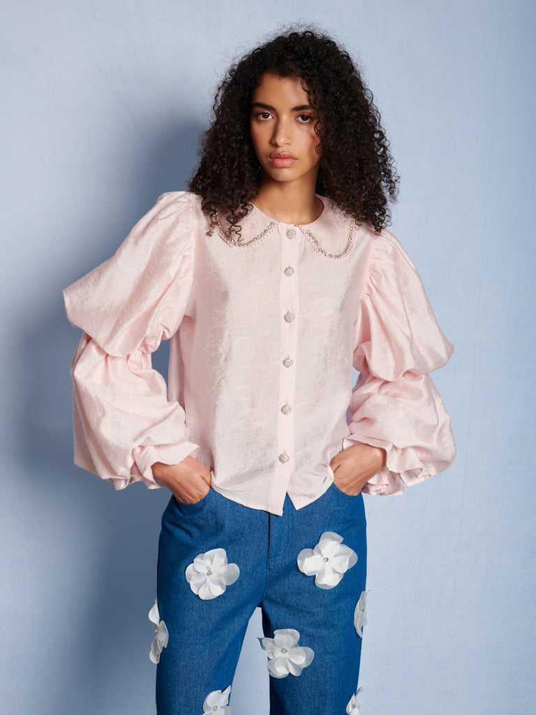 <b> < b> Lovel Embellished Blouse