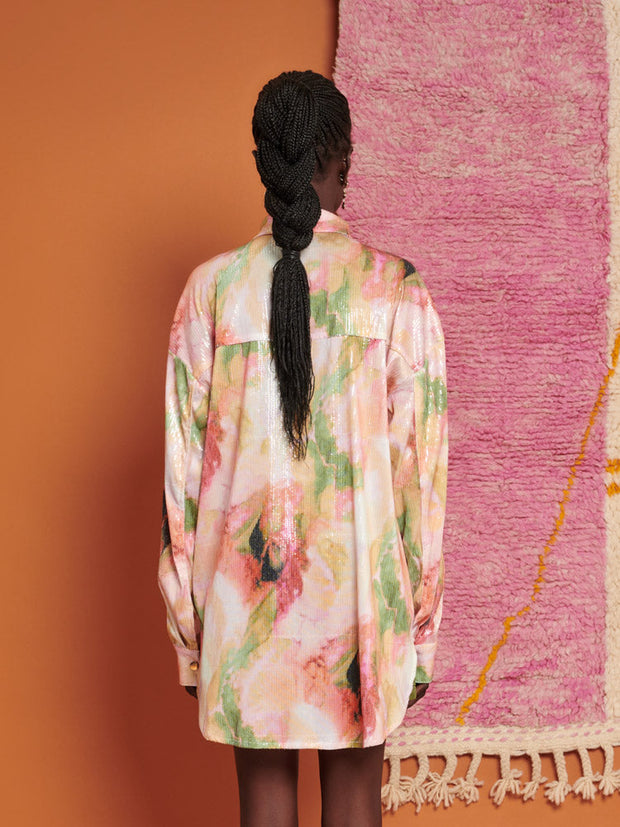 <b>Ghospell</b> Salma Sequin Oversized Shirt