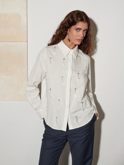 <b> Ghospell </b> Augusta Embellished Shirt