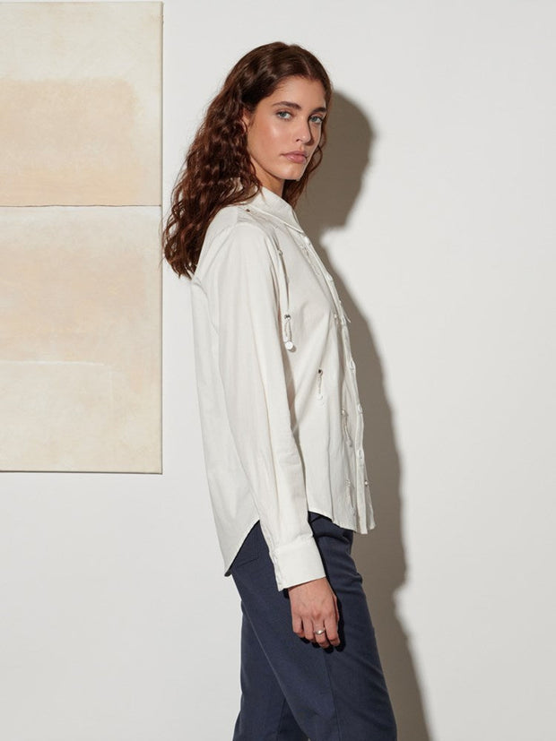 <b> Ghospell </b> Augusta Embellished Shirt