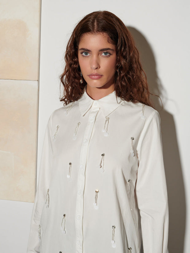 <b> Ghospell </b> Augusta Embellished Shirt