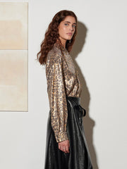 <b> Ghospell </b> Pamela Leopard Shirt