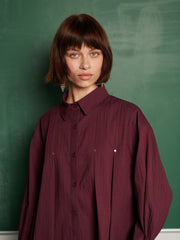<b> Ghospell </b> Kiraz Pleated Shirt