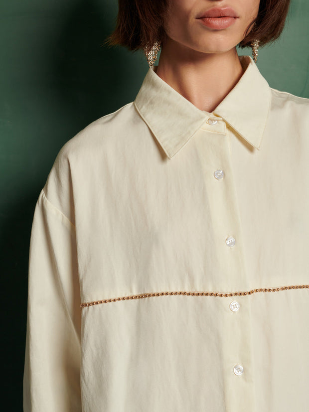 <b> Ghospell </b> Angela Trim Shirt