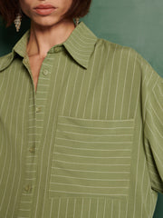 <b> Ghospell </b> Koa Striped Shirt