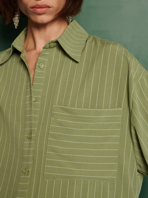<b> Ghospell </b> Koa Striped Shirt