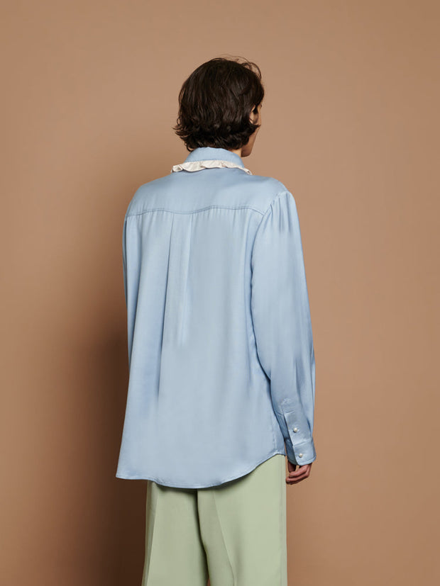 Travis Ruffle Collar Shirt