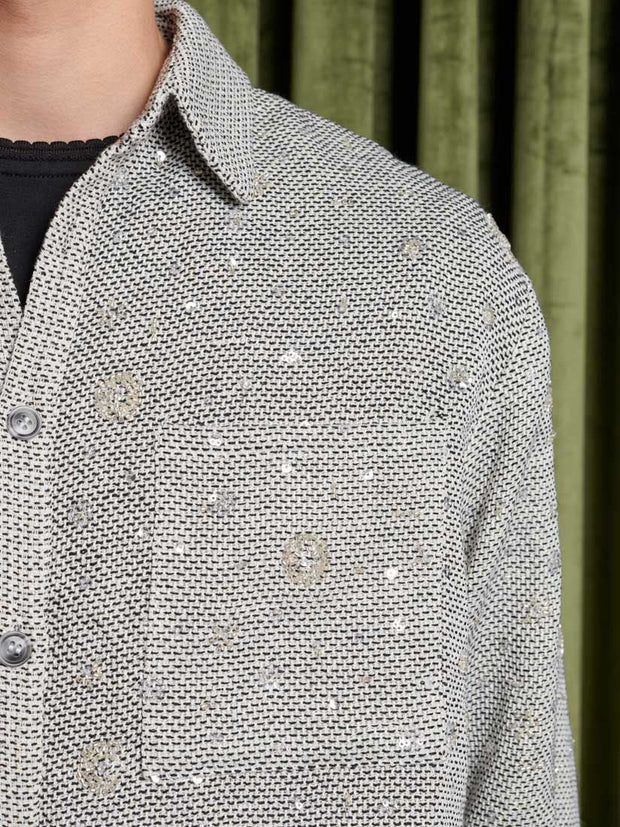 Otis Beaded Tweed Overshirt