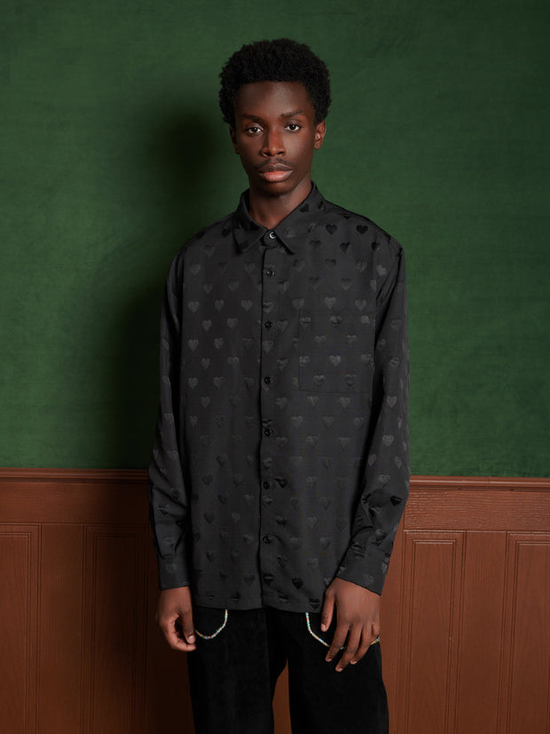 Roy Jacquard Shirt Coal Black / Z