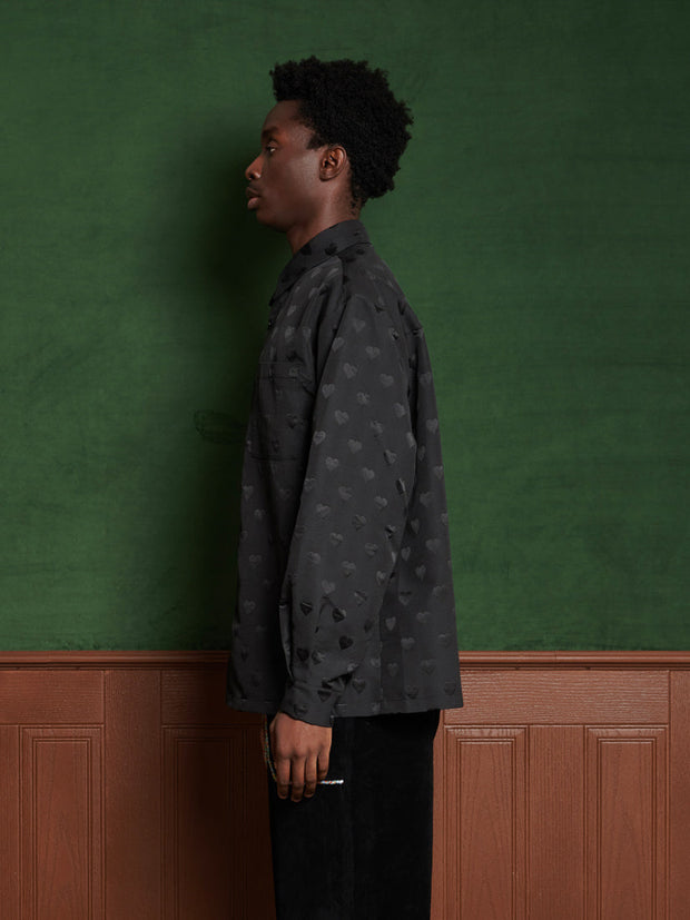 Roy Jacquard Shirt Coal Black / Z