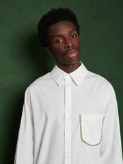 Penny Bead Shirt Pearl White / Z