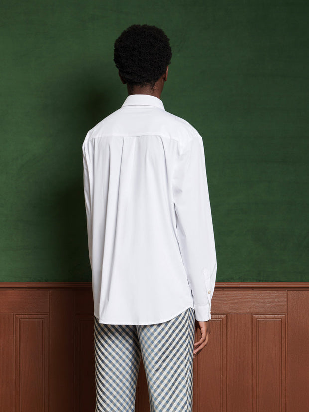 Lilian Tie Shirt Pearl White / Z