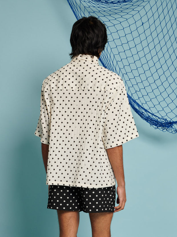 Rocco Spot Boxy Shirt Polka Dots Ivory / Z