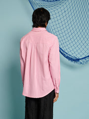 Jetty Stripe Shirt Raspberry Pink / Z