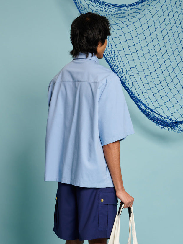 Remora Shirt with Tie Cloud Blue / Z