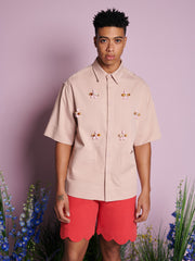 Glen Beaded Boxy Shirt