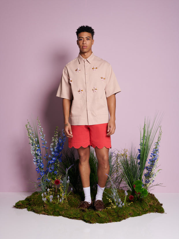 Glen Beaded Boxy Shirt
