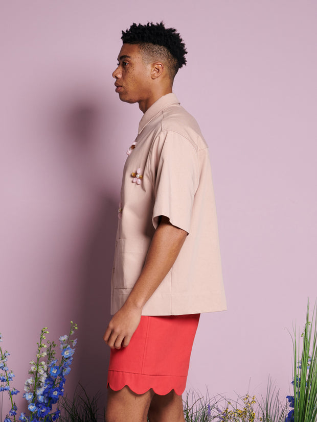 Glen Beaded Boxy Shirt